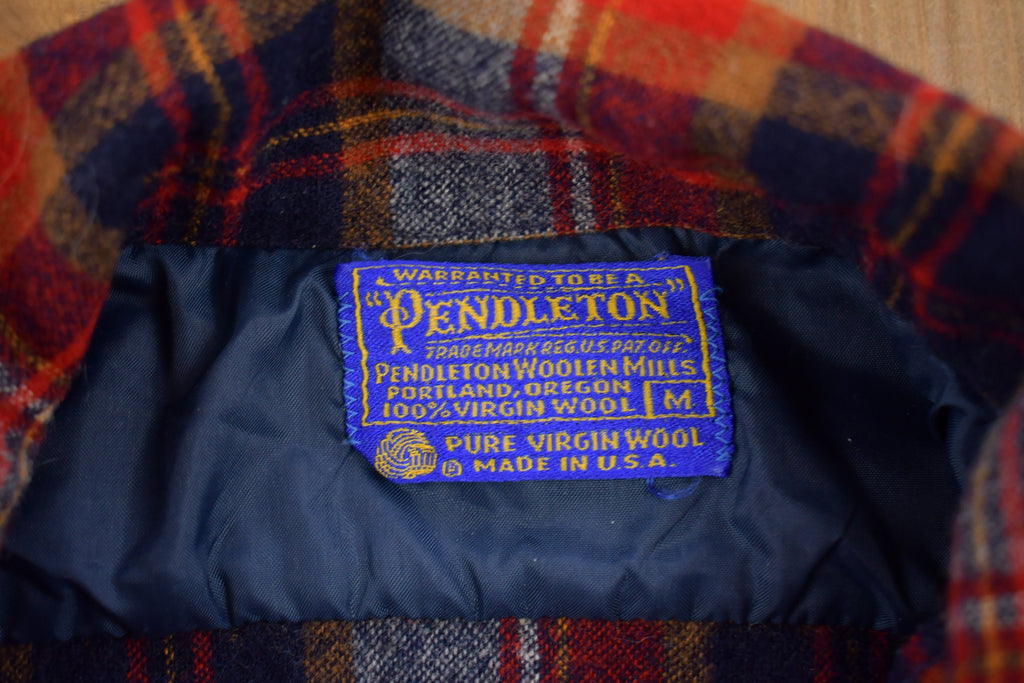 Vintage 1960s Pendleton Plaid Button Up Shirt