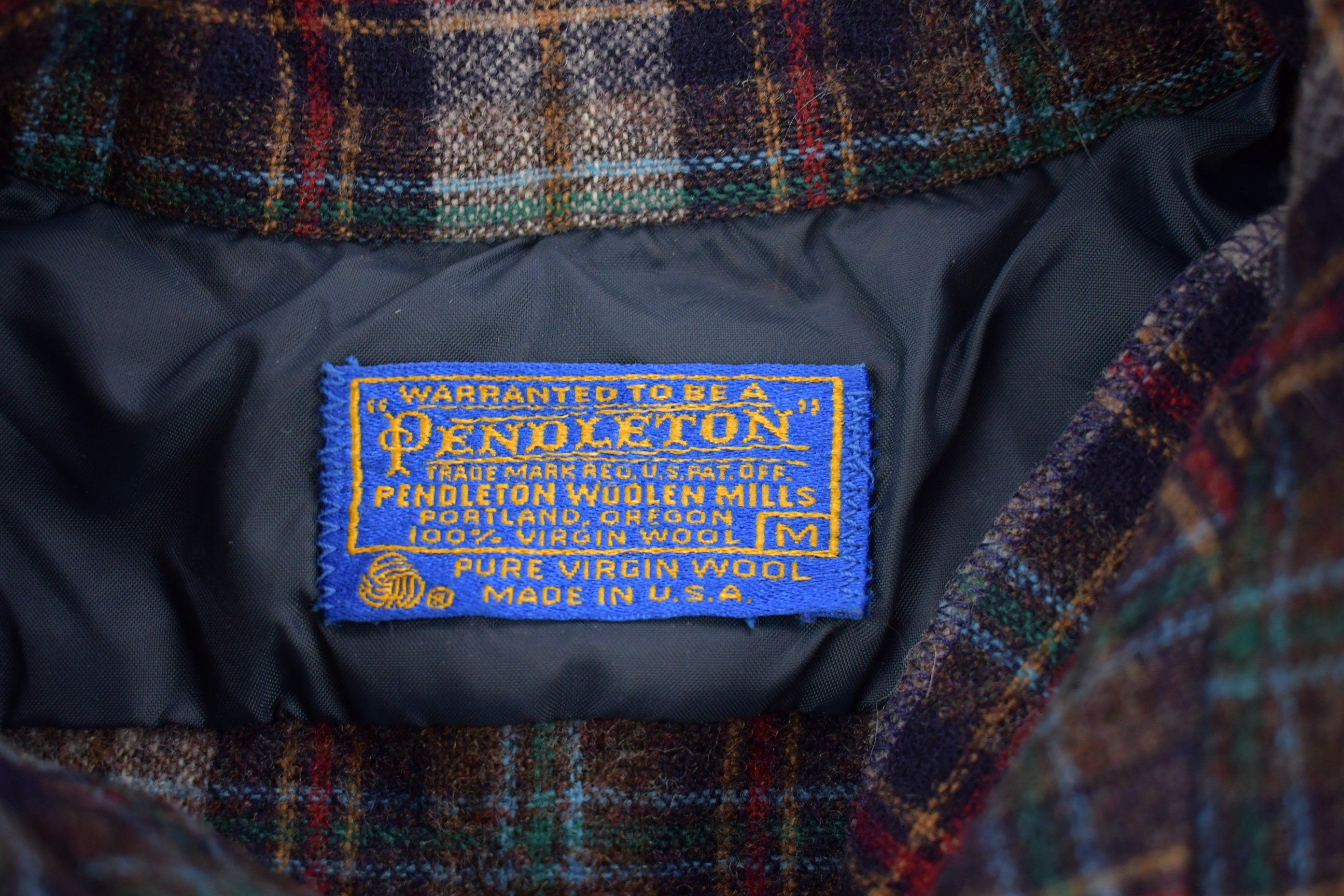 Vintage 1960s Pendleton Pure Wool Button Up Shirt