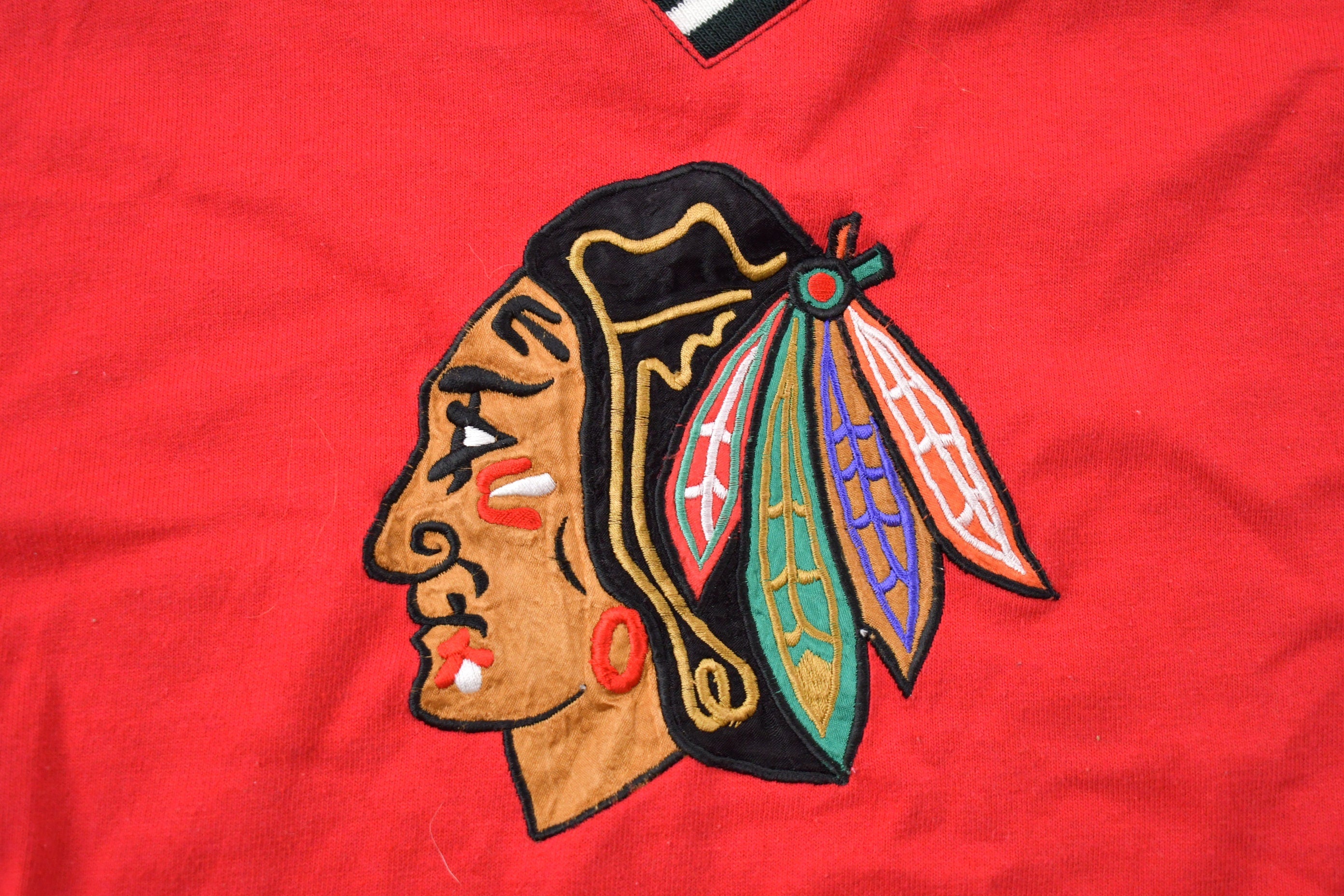 Vintage 1980s Starter Chicago Blackhawks NHL Jersey Sweatshirt