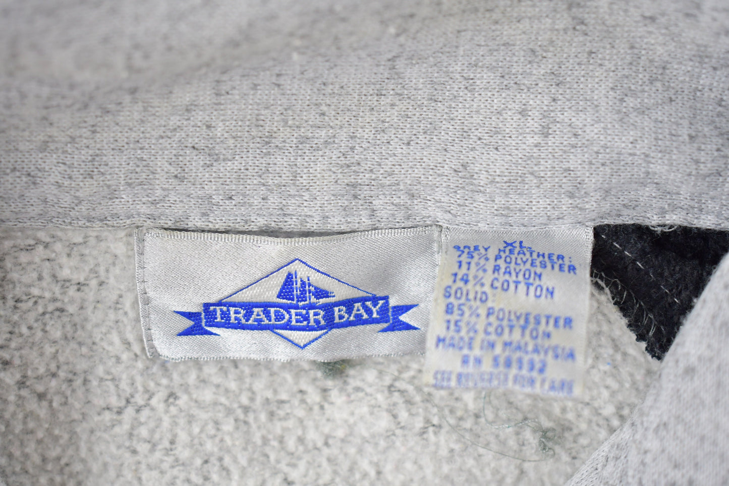 Vintage 1990 Trader Bay Full Zip Sweatshirt / 90s Full Zip Sweatshirt / Souvenir / Athleisure / Streetwear / Travel And Tourism