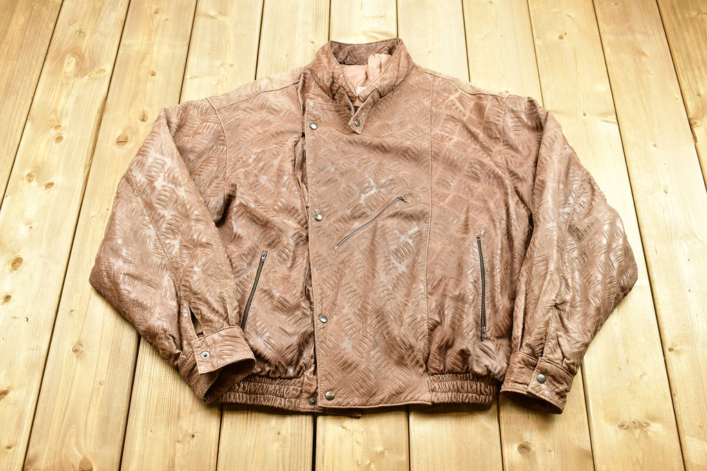 Vintage 1990s Leather Bomber Jacket
