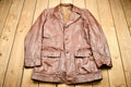 Vintage 1970s Burnt Orange Full Length Angel Skin Nappa Leather Trench Coat