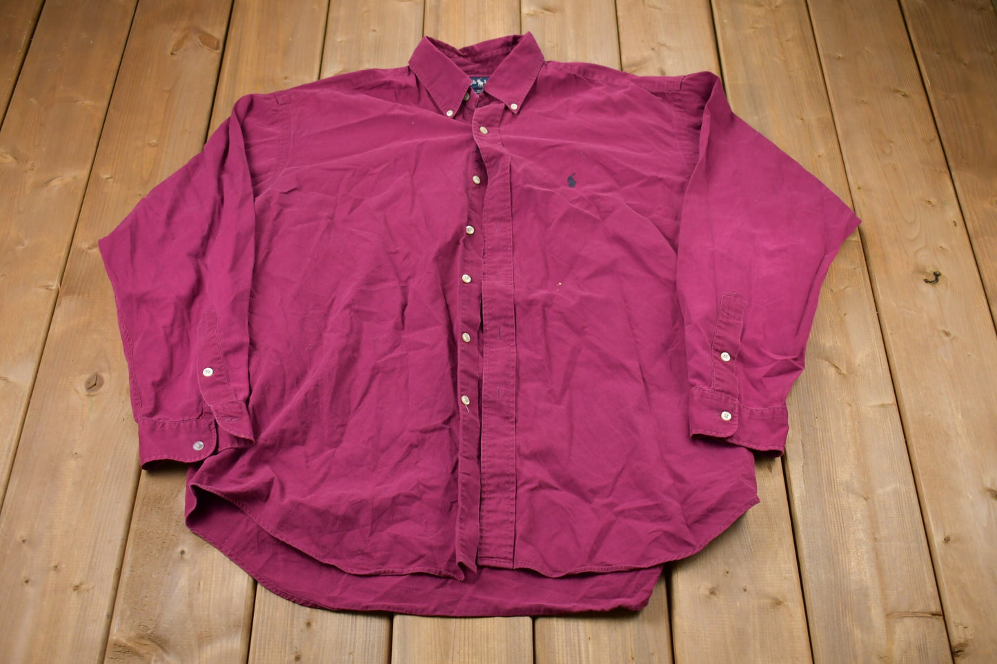 Vintage 1990s Ralph Lauren Polo Button Up Shirt / 1990's Button Up / Vintage Flannel / Casual Wear / Workwear / Pattern Button Up