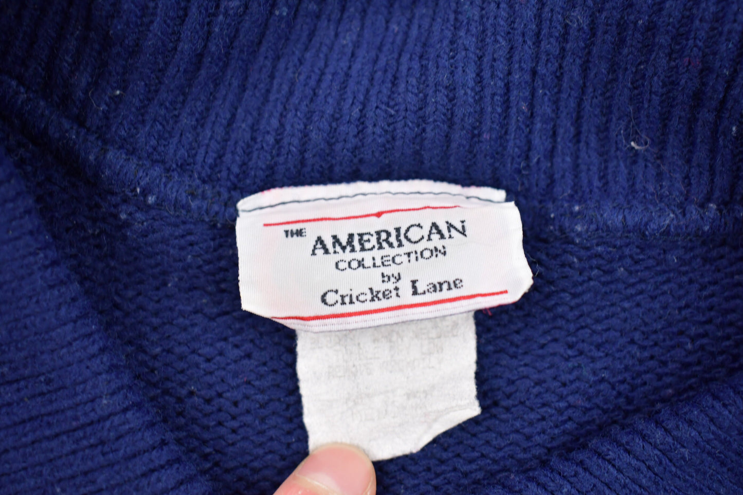 Vintage 1990s The American Collection By Cricket Lane Knitted Sweater / Vintage 90s Collared Sweater / Hand Knit / Pullover Sweatshirt