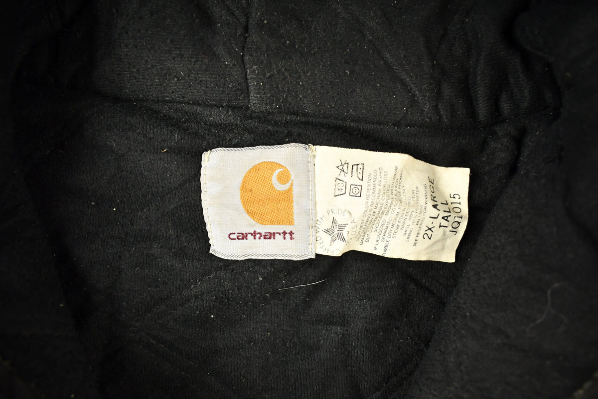 Vintage 1980s Distressed Carhartt Hooded Work Jacket