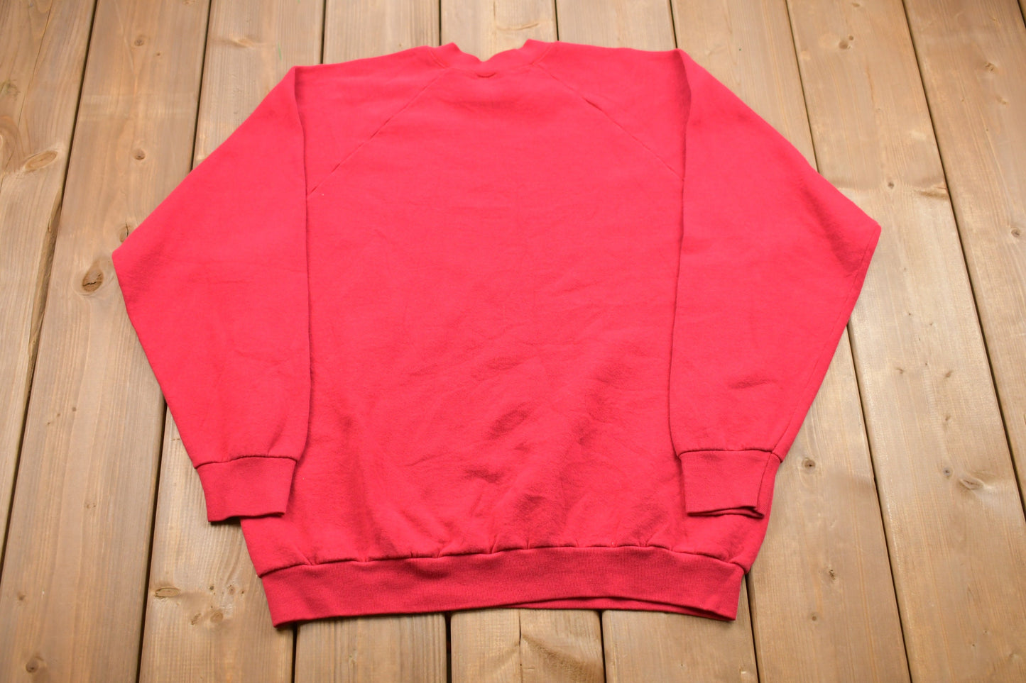 Vintage 1990s Raglan Blank Crewneck Sweatshirt / 90s Crewneck / Souvenir / Athleisure / Streetwear / 90s Made In USA / Fruit Of The Loom