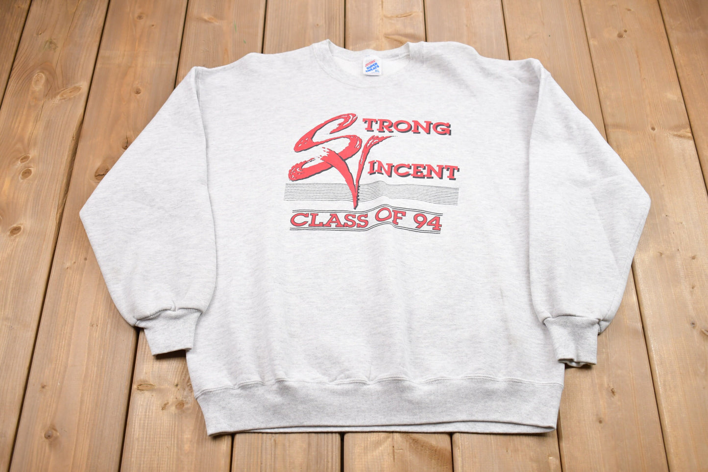 Vintage 1994 Class Of 1994 Strong Vincent Graphic Crewneck / Varsity Sweatshirt / Made In USA Pullover Sweatshirt / Nostalgia