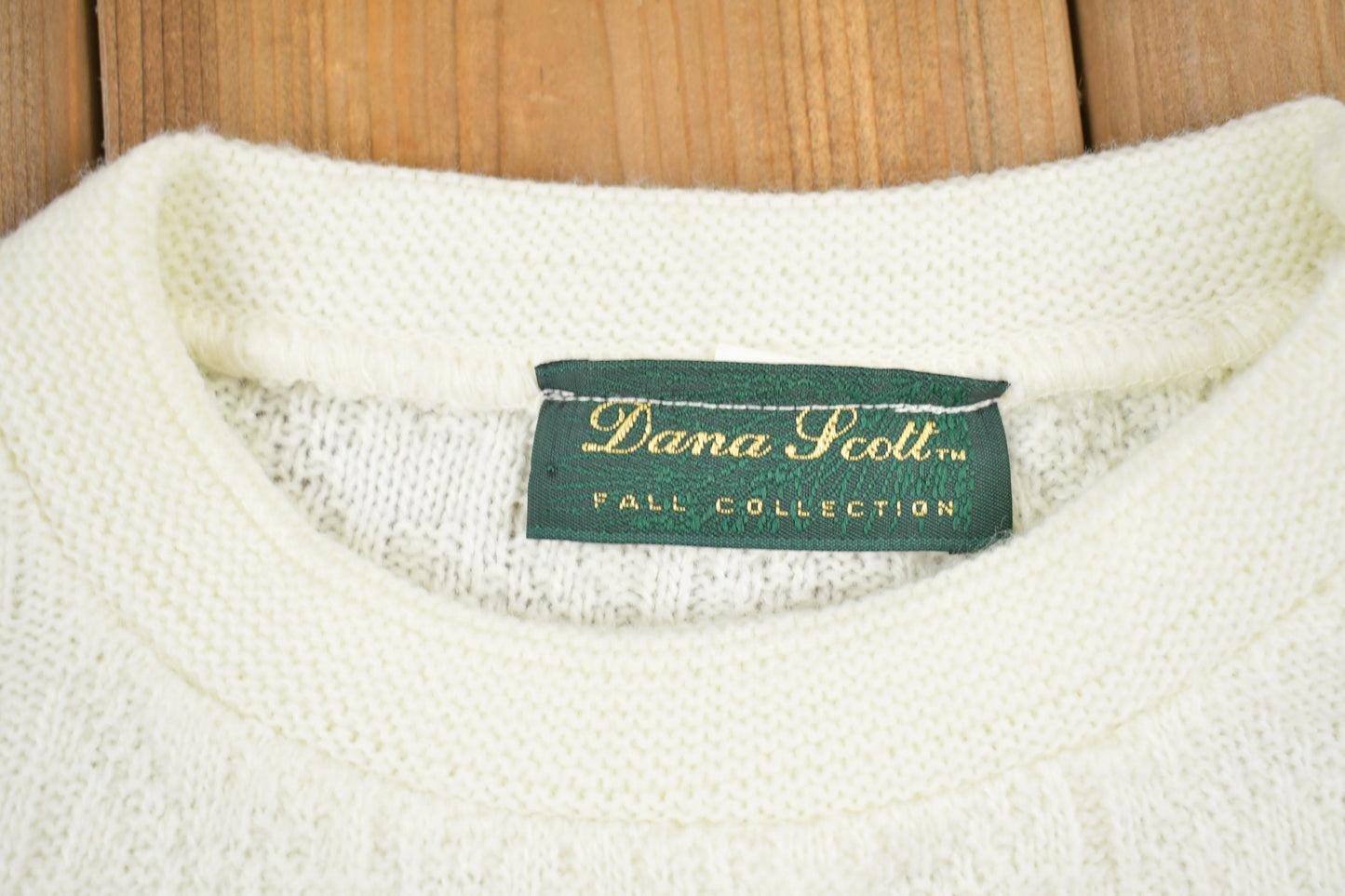 Vintage 1990s Dana Scott Knitted Sweater / Vintage 90s Crewneck / Pattern Sweater / Outdoor / Hand Knit / Pullover Sweatshirt