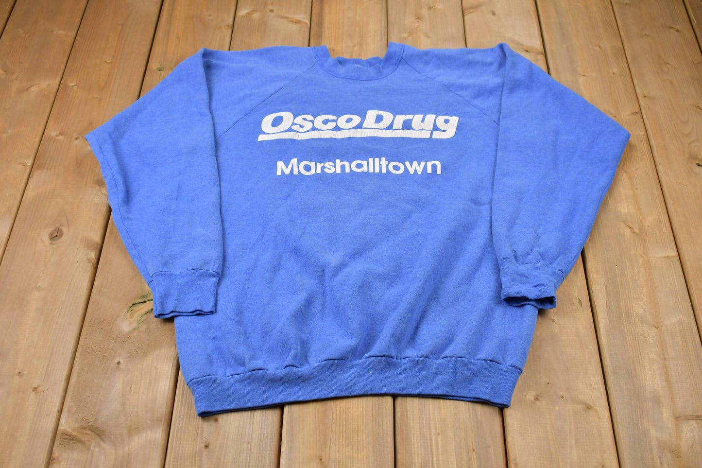 Vintage 1992 Osco Drug Marshalltown Raglan Crewneck Sweatshirt / 90s Crewneck / Souvenir / Athleisure / Made In USA / Travel And Tourism