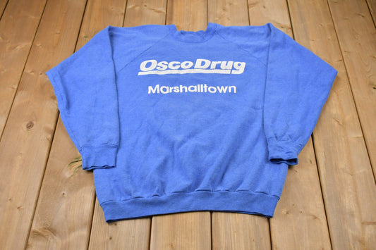 Vintage 1992 Osco Drug Marshalltown Raglan Crewneck Sweatshirt / 90s Crewneck / Souvenir / Athleisure / Made In USA / Travel And Tourism