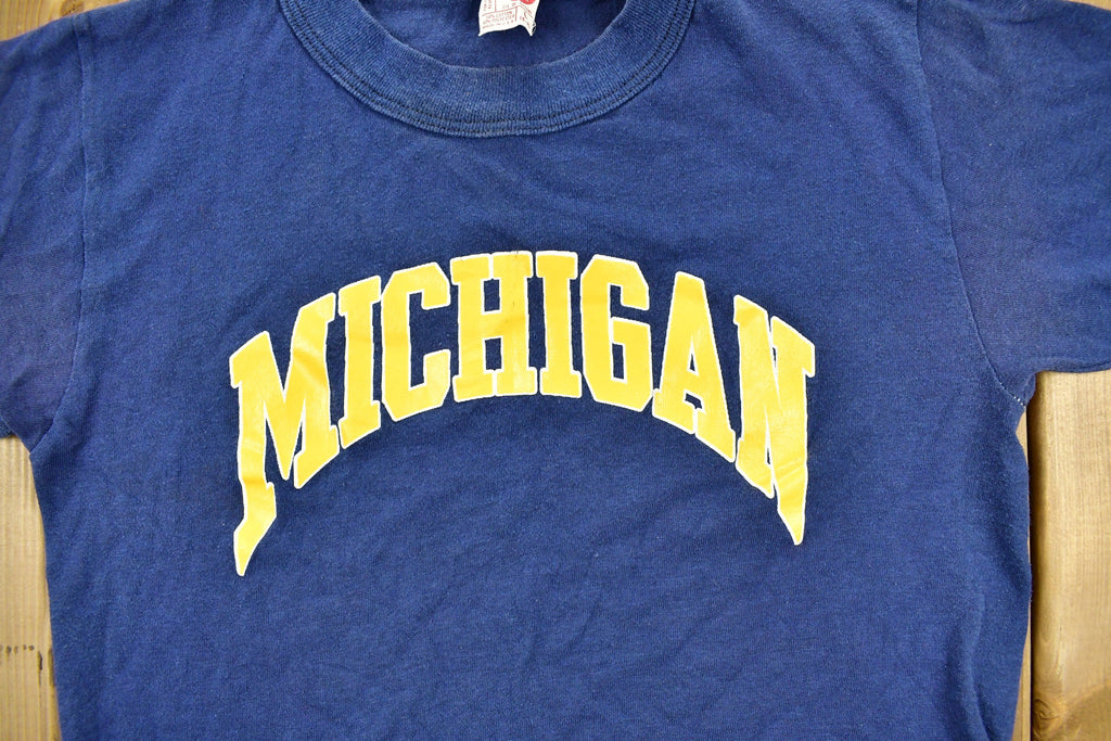 Vintage 1970s University of Michigan State Youth Size Collegiate T-Shirt