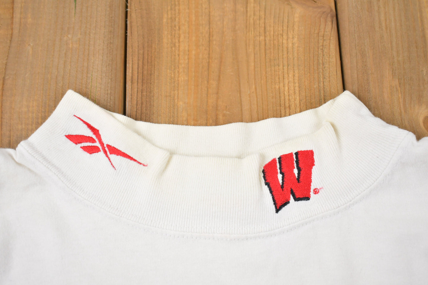 Vintage 1990s Reebok University of Wisconsin Badgers Collegiate Mockneck