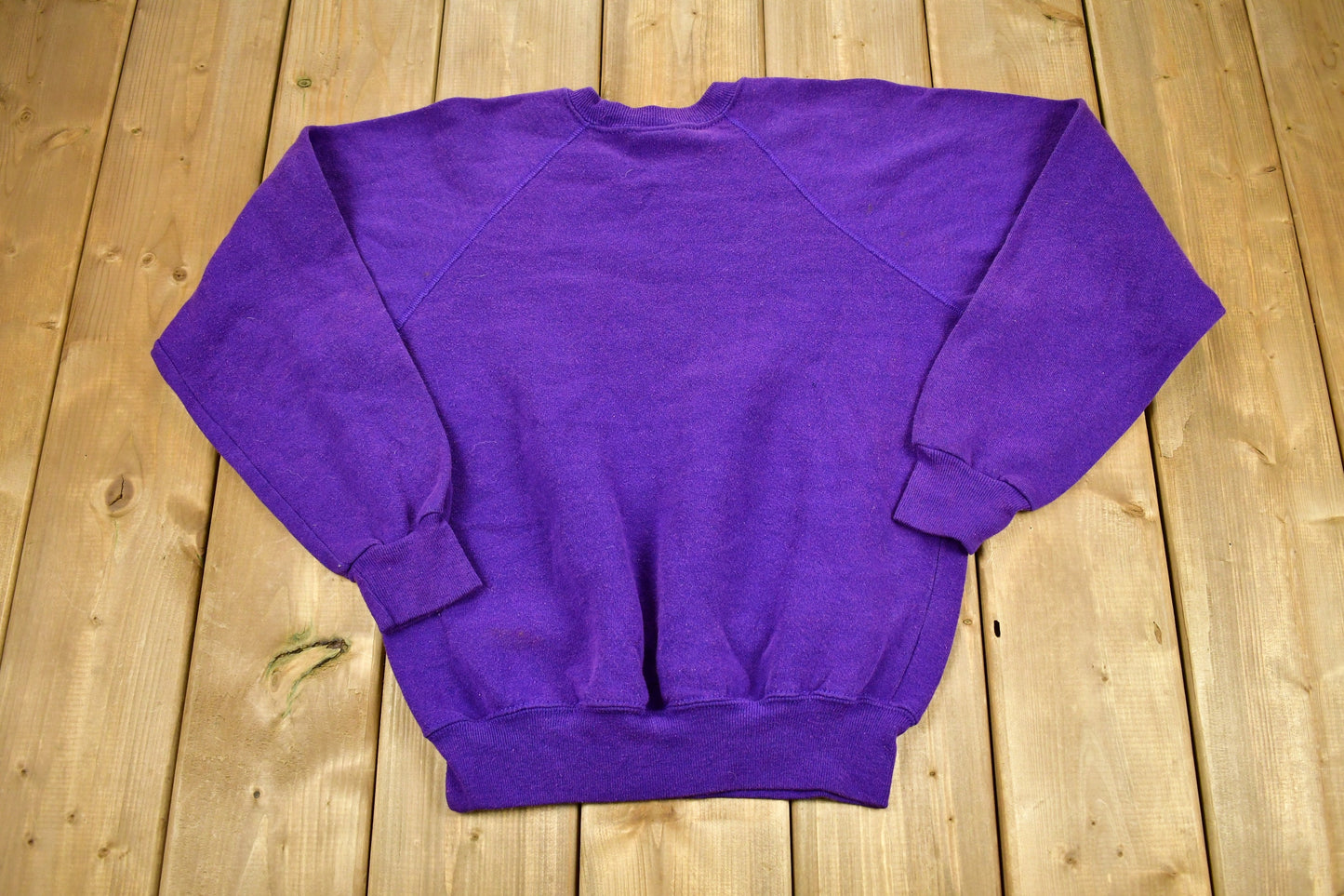 Vintage 1980s Sturdy Sweats By Lee Raglan Cut Blank Crewneck Sweatshirt / 90s Crewneck / Ladies Sweater / Streetwear / Purple Blank