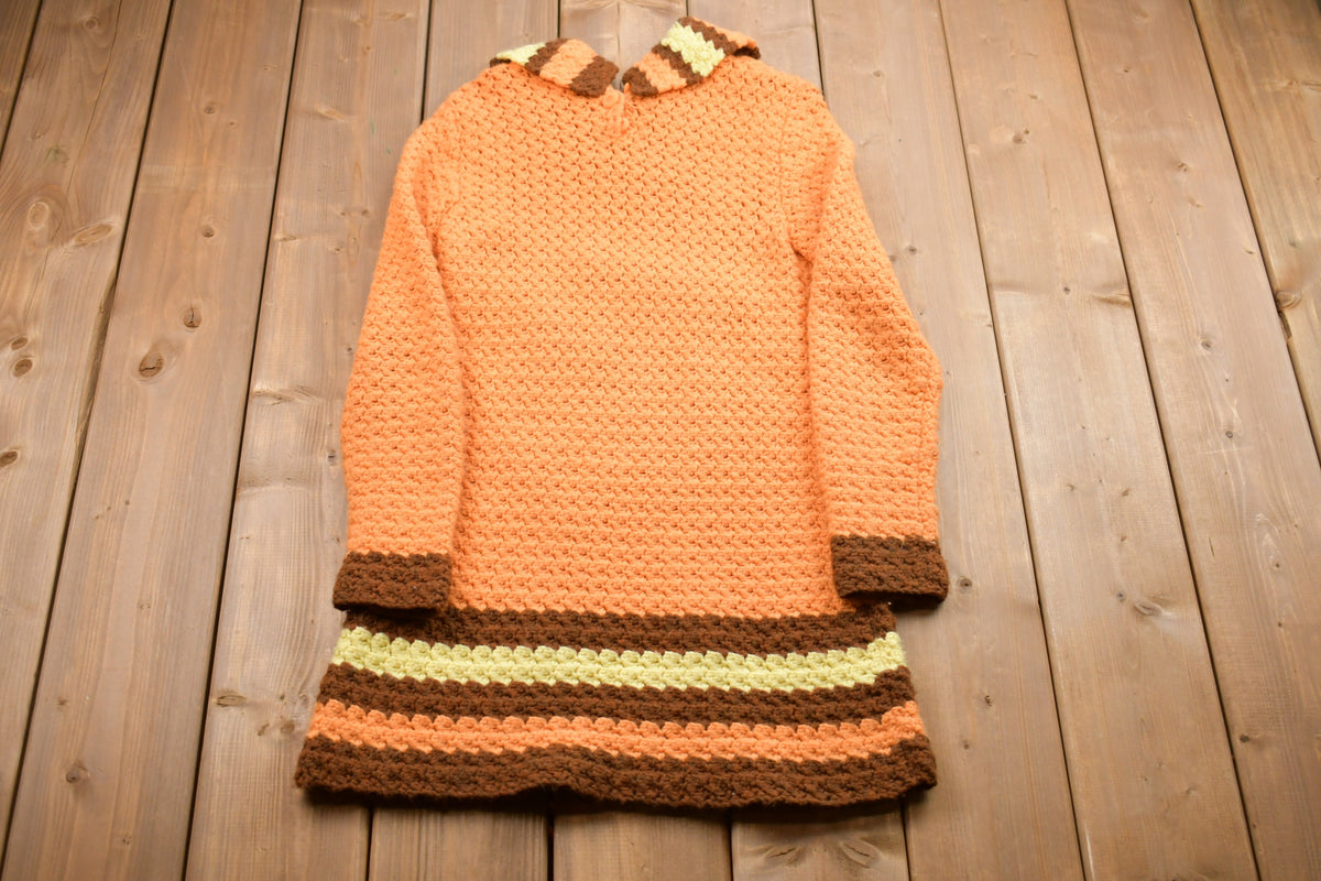 Vintage 1960s Knit Mod Dress