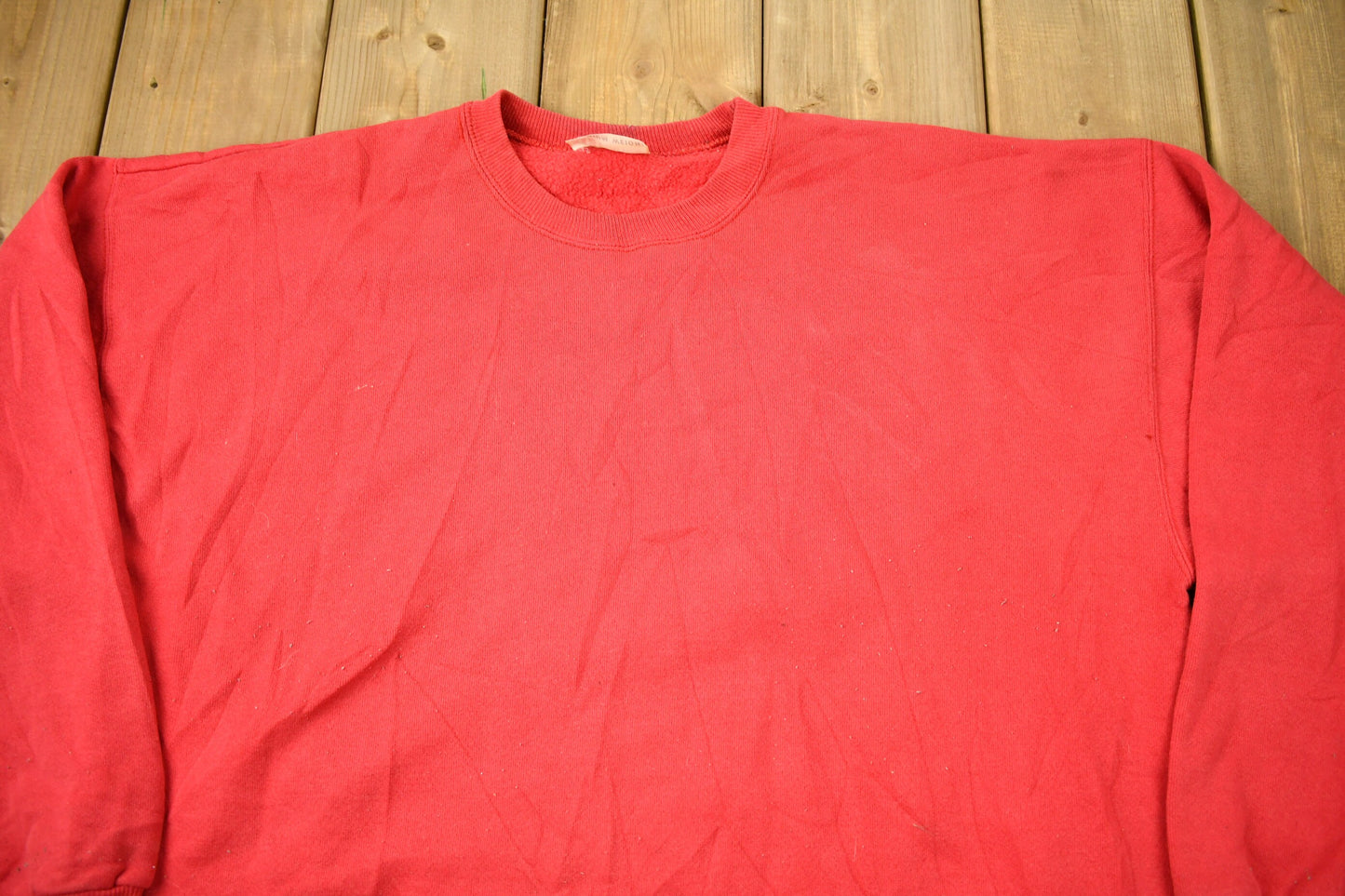 Vintage 1980s Hanes Premium Weight Blank Red Crewneck Sweatshirt