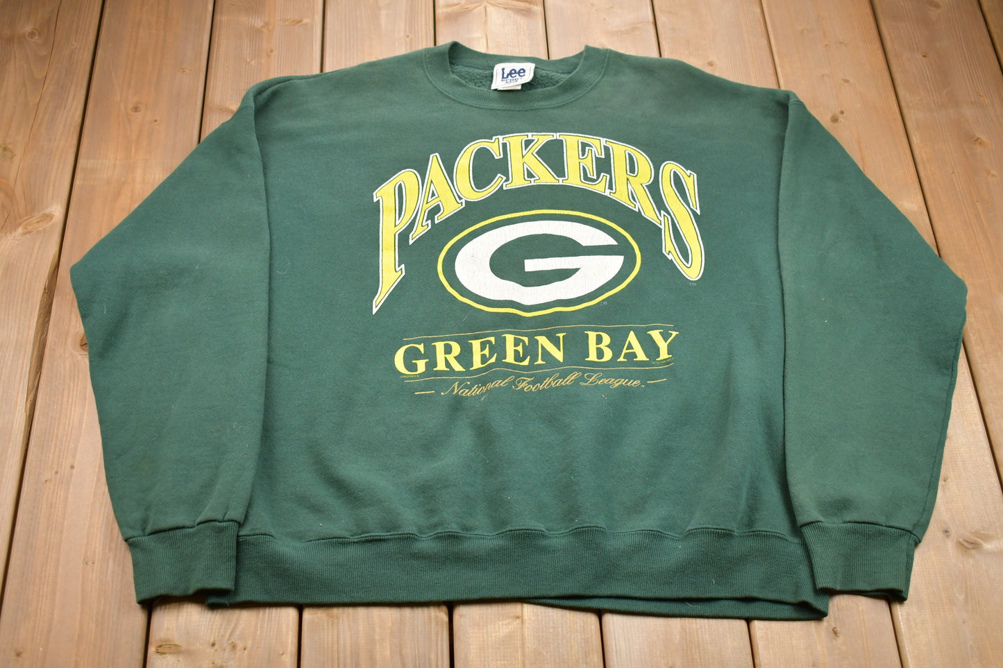 Vintage 1996 Lee Sport Green Bay Packers NFL Graphic Crewneck Sweatshirt