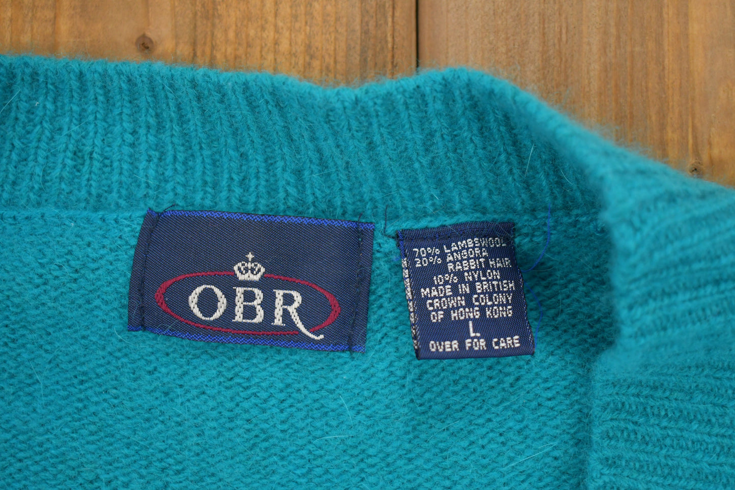 Vintage 1980s OBR Knitted Sweater / Vintage 80s Cardigan / Pattern Sweater / Outdoor / Hand Knit / Pullover Sweatshirt