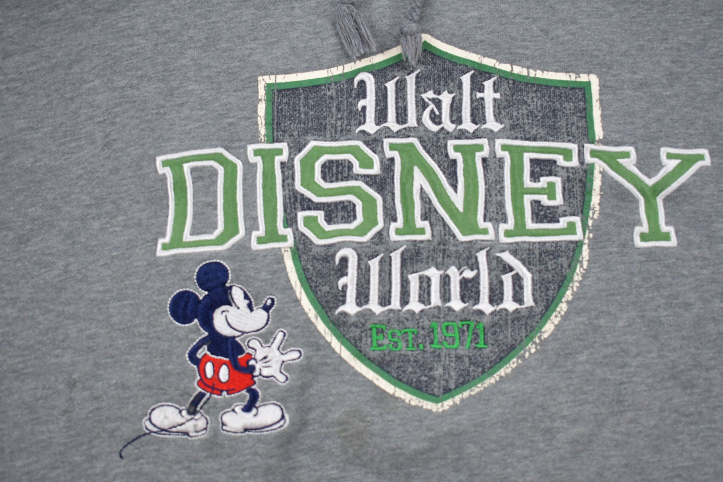 Vintage 1990s Walt Disney World Embroidered Graphic Hoodie / 90s Hoodie / Vintage Sweater / Mickey Mouse Graphic / Athletic Pull Over