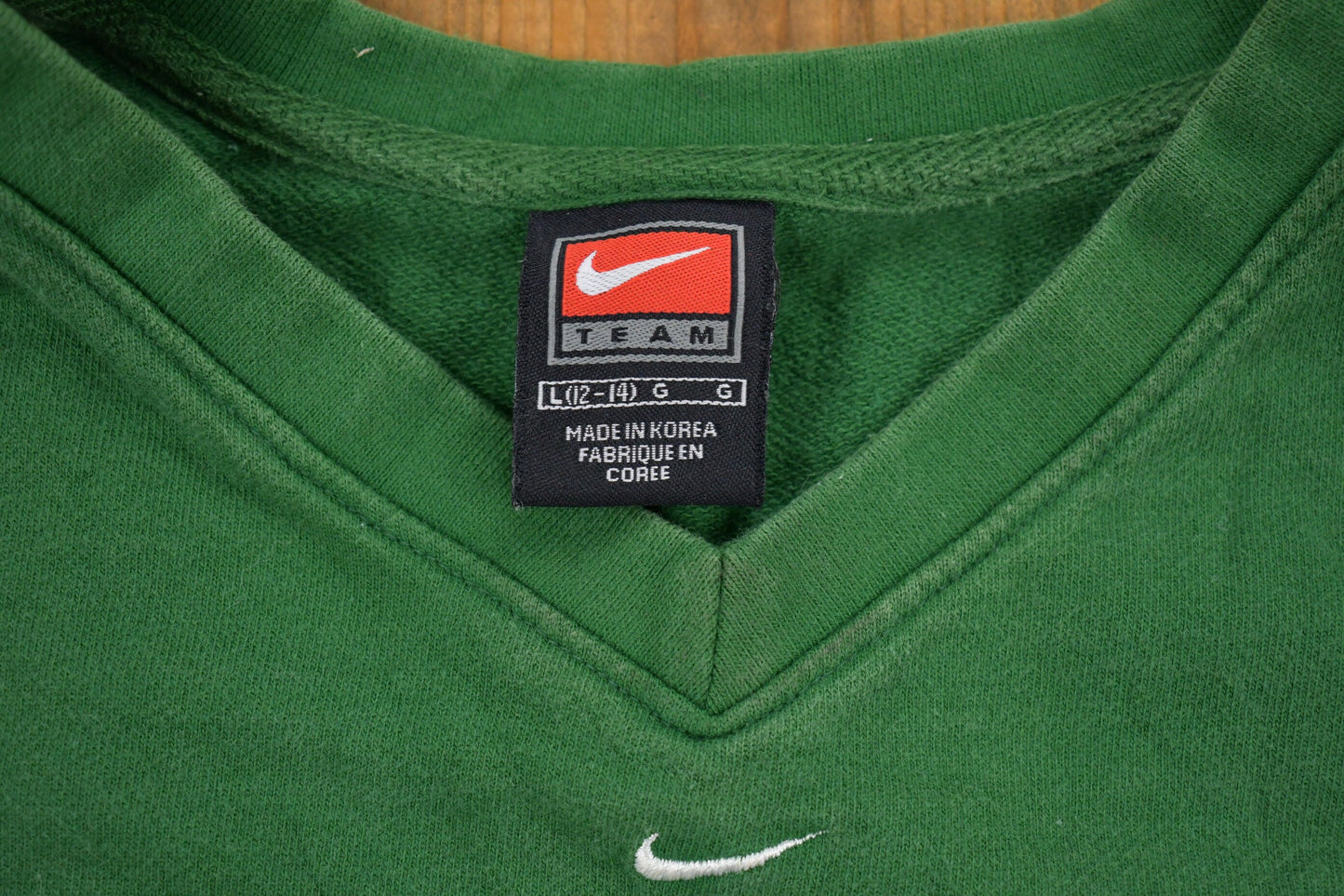 Vintage 1990s Kids University of Michigan State Nike Mid Swoosh Collegiate Crewneck / Embroidered / NCAA Sweatshirt / Sportswear / Americana