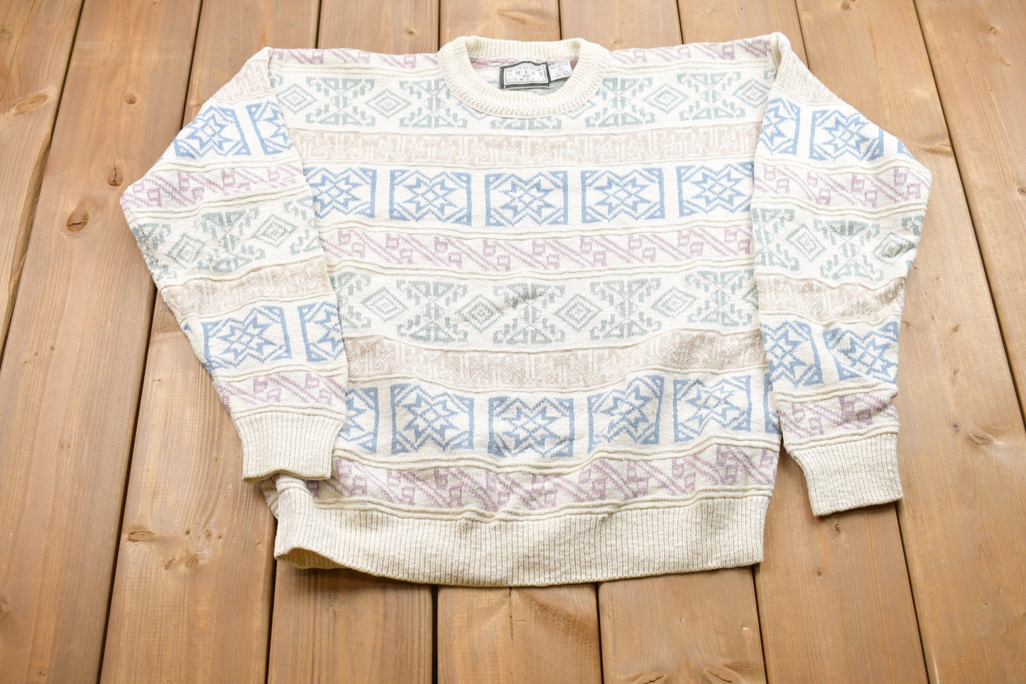 Vintage 1990s Windsor Shirt Company Aztec Knitted Sweater