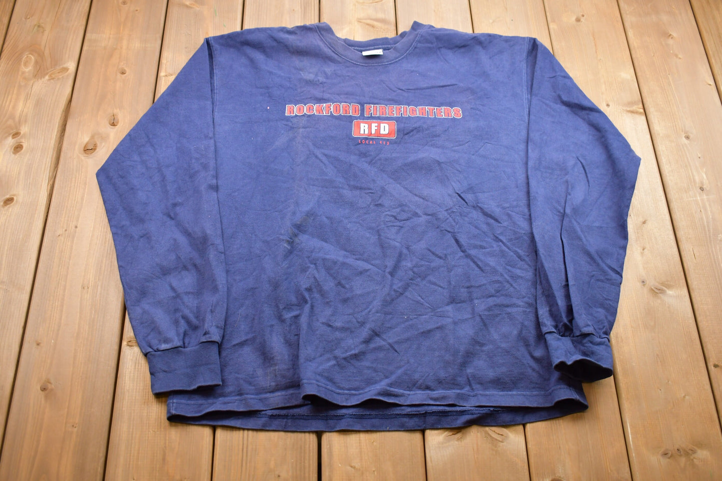 Vintage 1990s Camber Rockford Firefighters Crewneck Sweatshirt