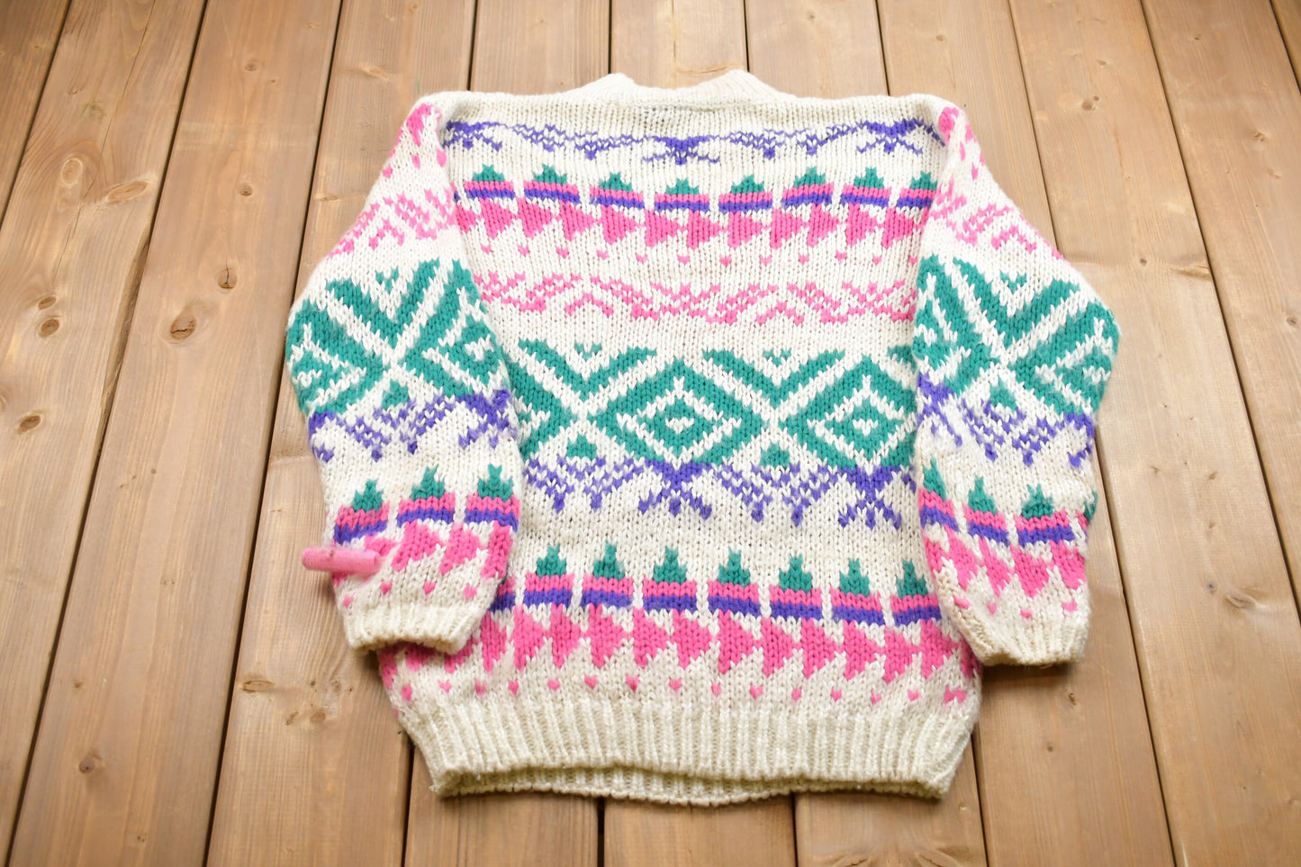 Vintage 1990s Weekend Edition Aztec Knitted Sweater