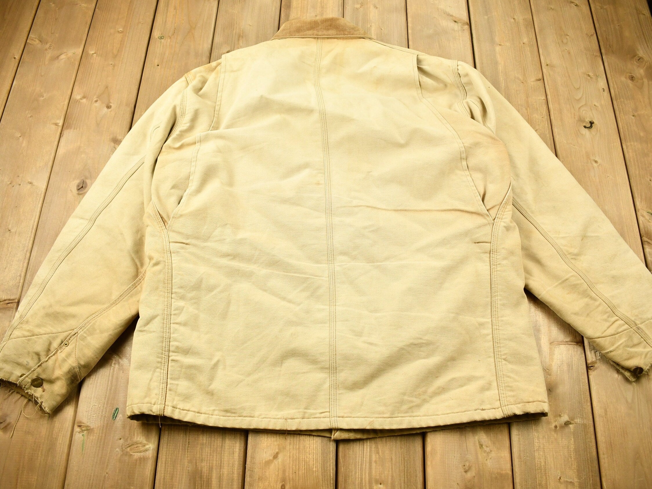 Vintage 1980s Carhartt Blanket Lined Chore Coat / Vintage Workwear