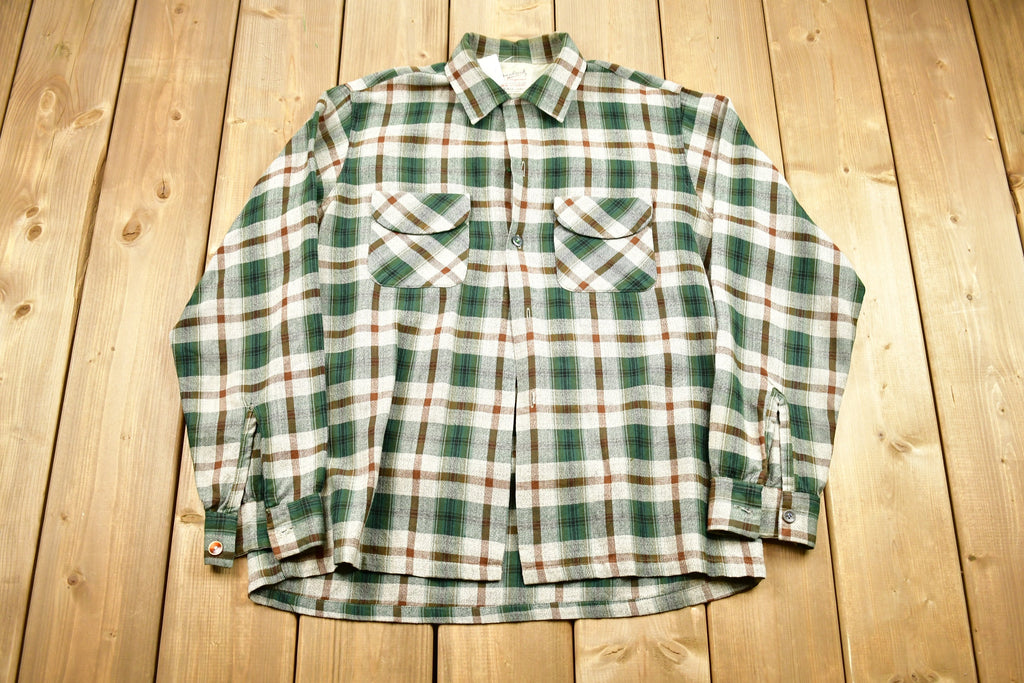 Vintage 1970s Cranbrook Wool Plaid Shirt
