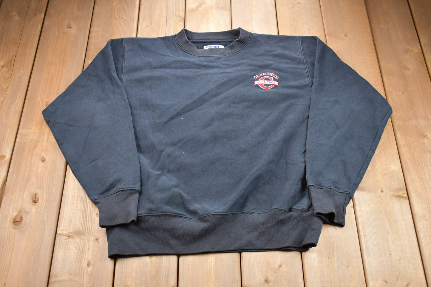 Vintage 1990s Clarence Embroidered Crewneck Sweatshirt / 90s Crewneck / Souvenir / Athleisure / Streetwear / Travel And Tourism