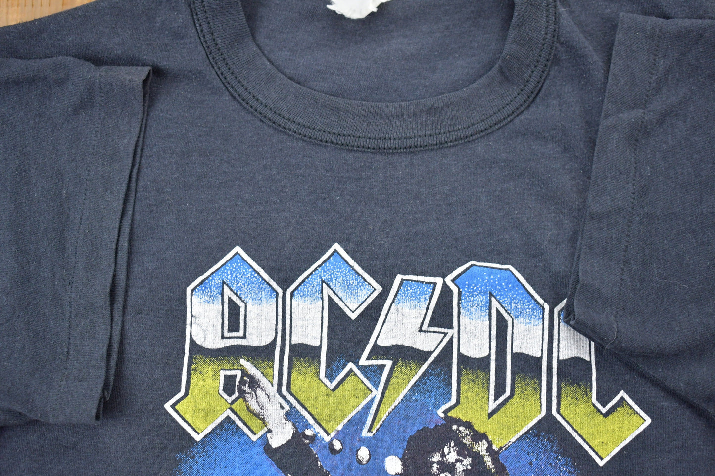 Vintage 1980s ACDC Let There Be Rock Graphic T-Shirt / 80s Band T-Shirt / Souvenir / Athleisure / Single Stitch / Band Tee / Rock T-Shirt