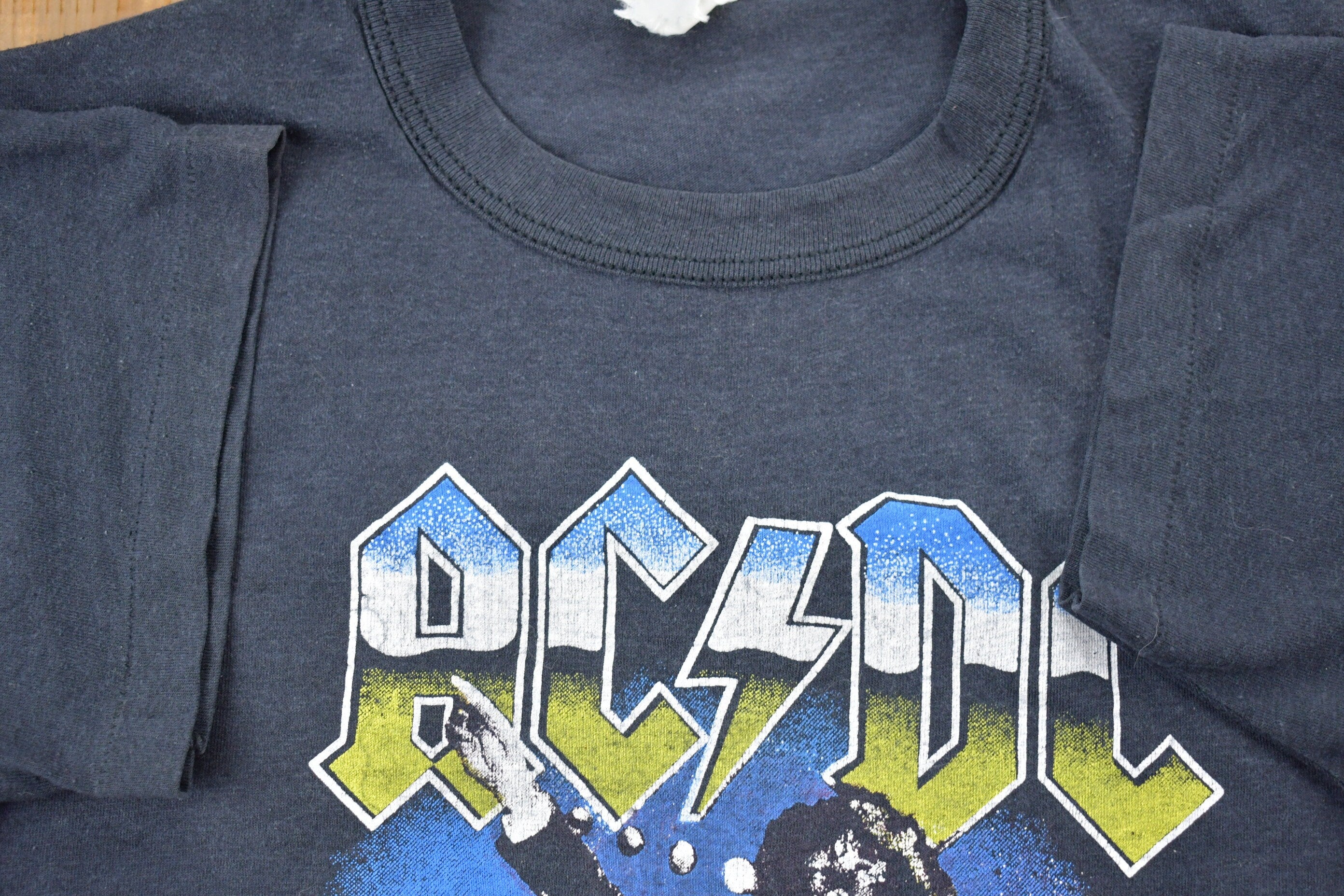 Vintage 1980s ACDC Let There Be Rock Graphic T-Shirt