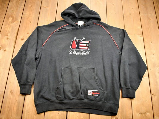 Vintage 2000 NASCAR Racing Dale Earnhardt Embroidered Hoodie / Sweater / Brand Logo Athletic Pull Over / Chase Authentics