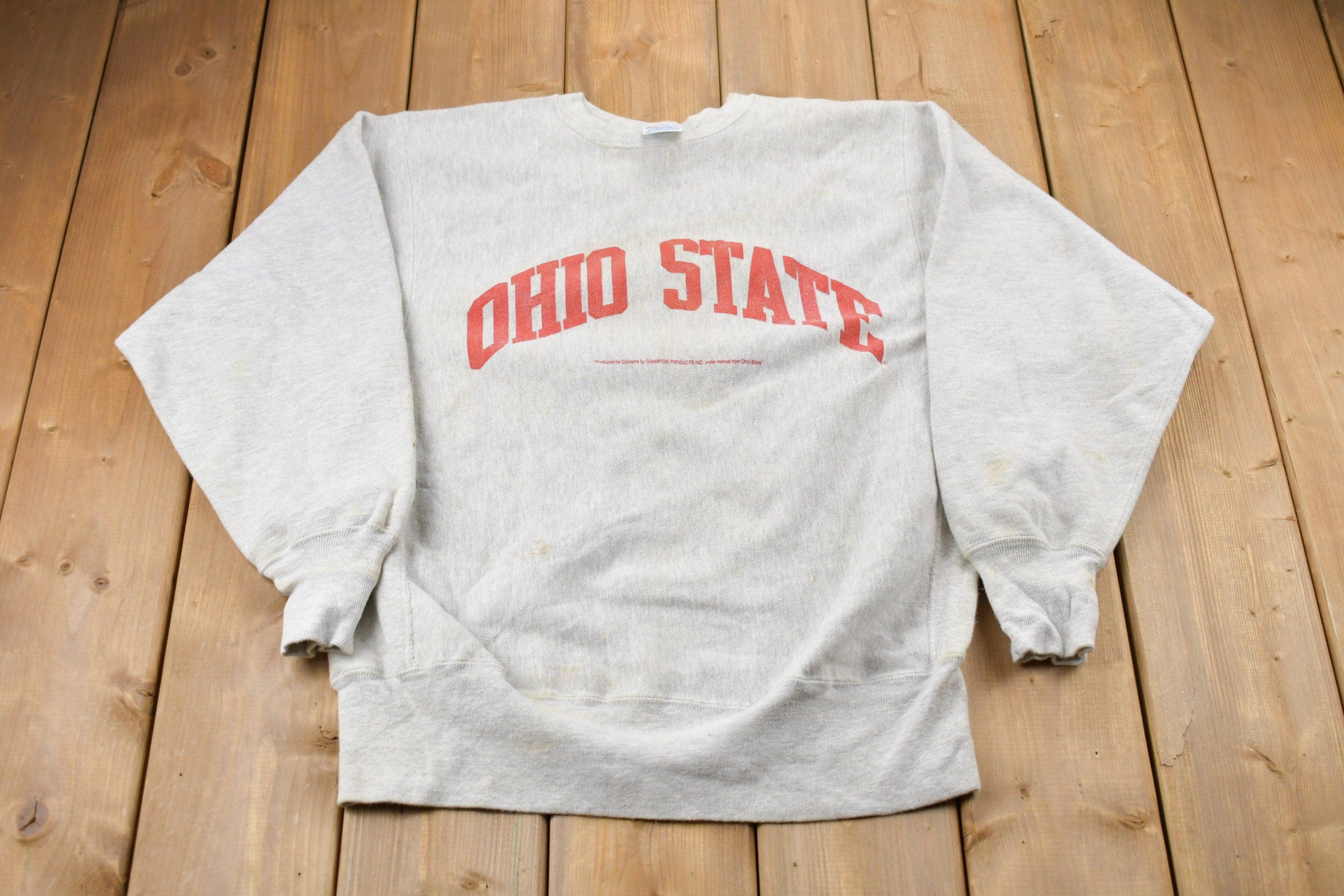 Vintage 1990s Champion Reverse Weave University of Ohio State Buckeyes  Collegiate Crewneck / NCAA Sweatshirt / Sportswear / Made In USA