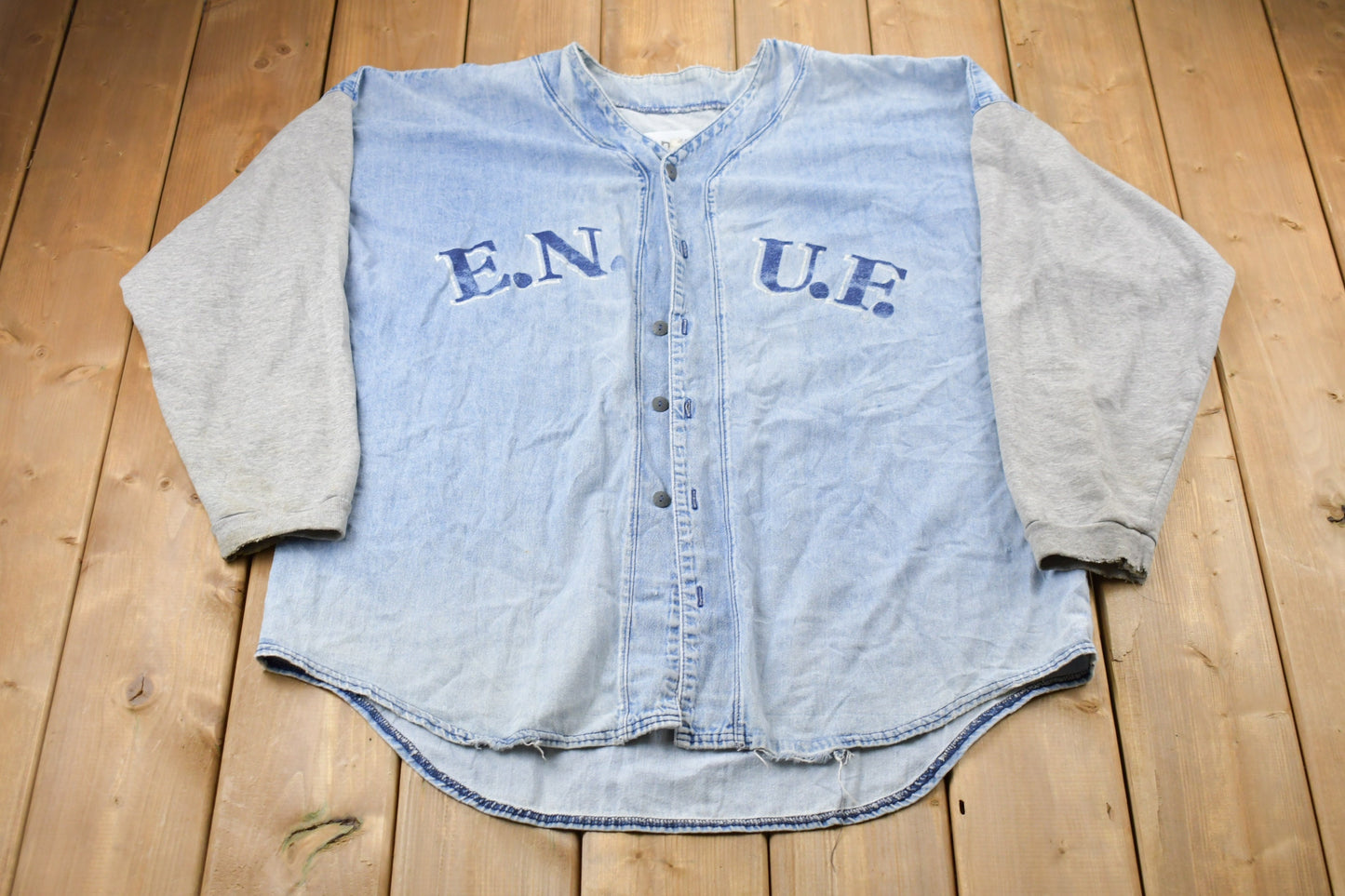 Vintage 1990s ENUF International Button Up Jersey / 90s Jersey / Souvenir / Athleisure / Streetwear / Vintage ENUF / Made In USA Jersey