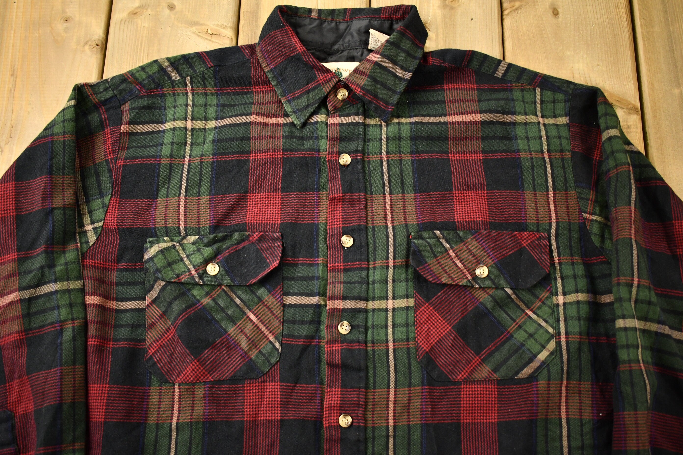 Vintage 1980s Northwest Territory Button Up Plaid Shirt