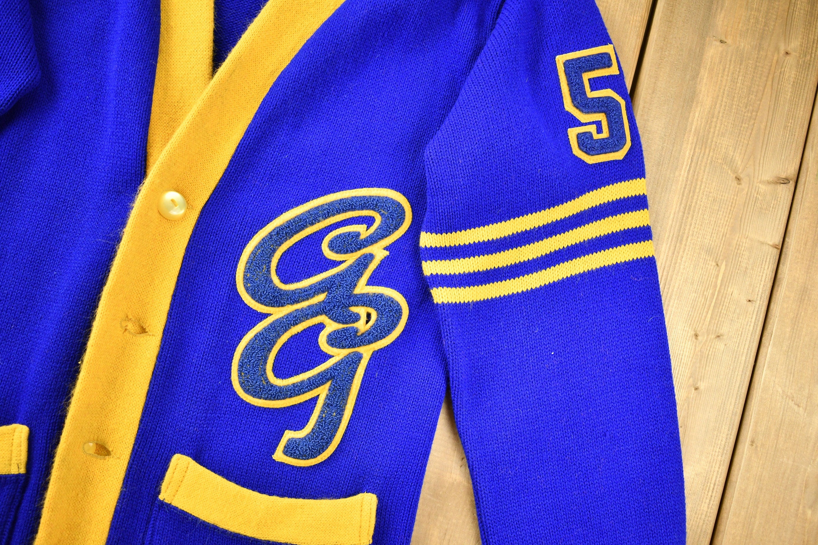 Vintage 1950s Athletic Knitwear Cardigan Sweater
