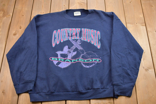 Vintage 1990s Country Music Crewneck / 90s Crewneck / Country Music / Vintage Sweatshirt / American Streetwear / Pullover Sweatshirt