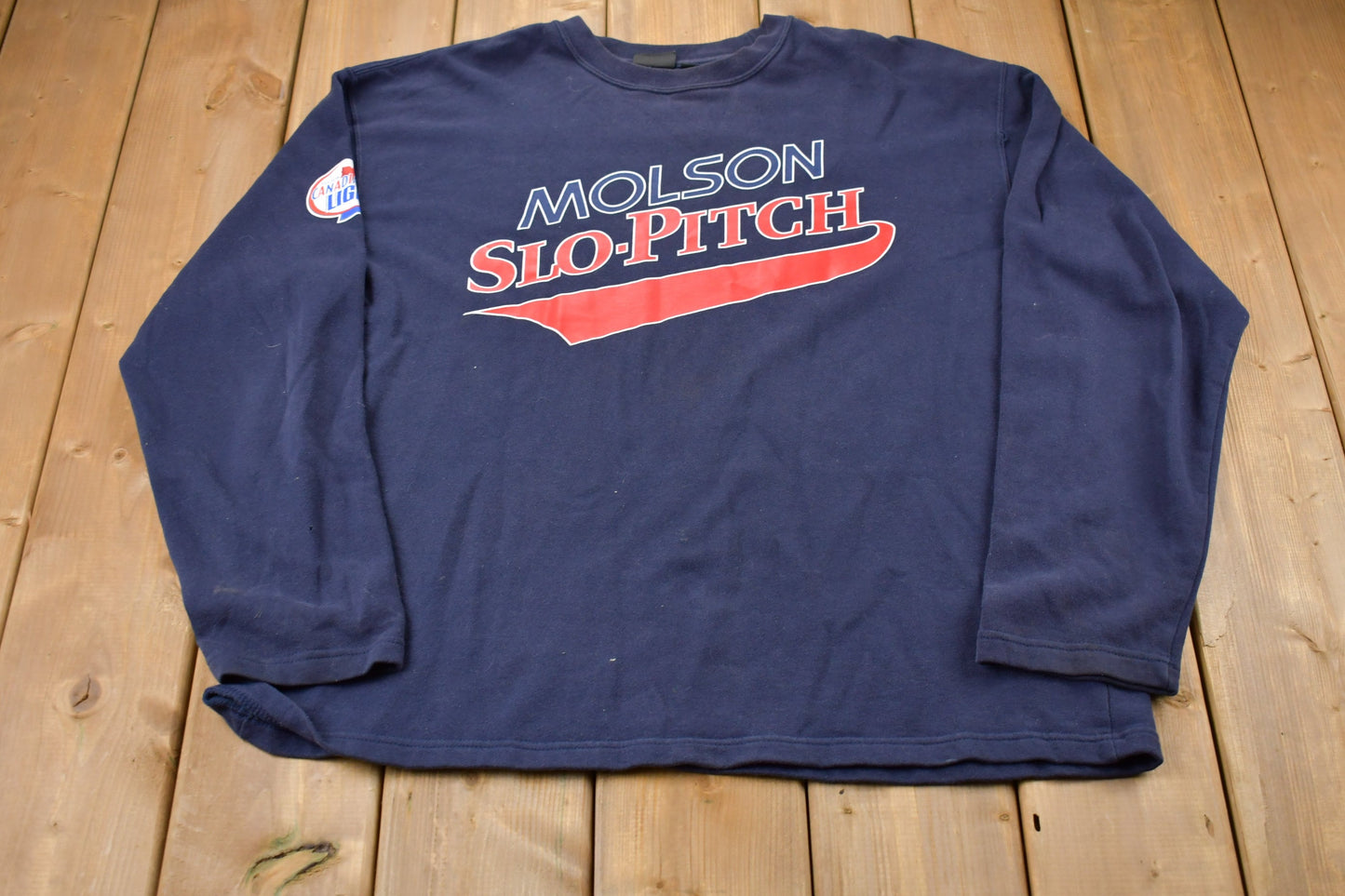 Vintage 1990s Molson Slo-Pitch National Crewneck Sweatshirt / 90s Crewneck / Souvenir / Athleisure / Streetwear / Travel And Tourism