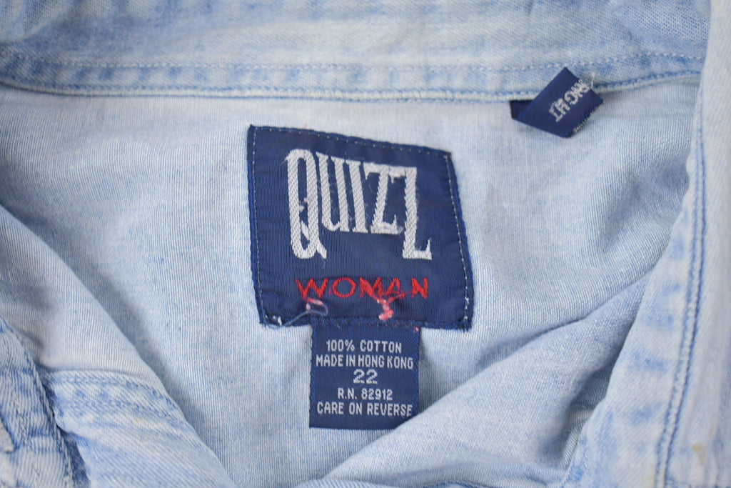 Vintage 1980s Quizz Noah's Arc Embroidered Button Up Shirt