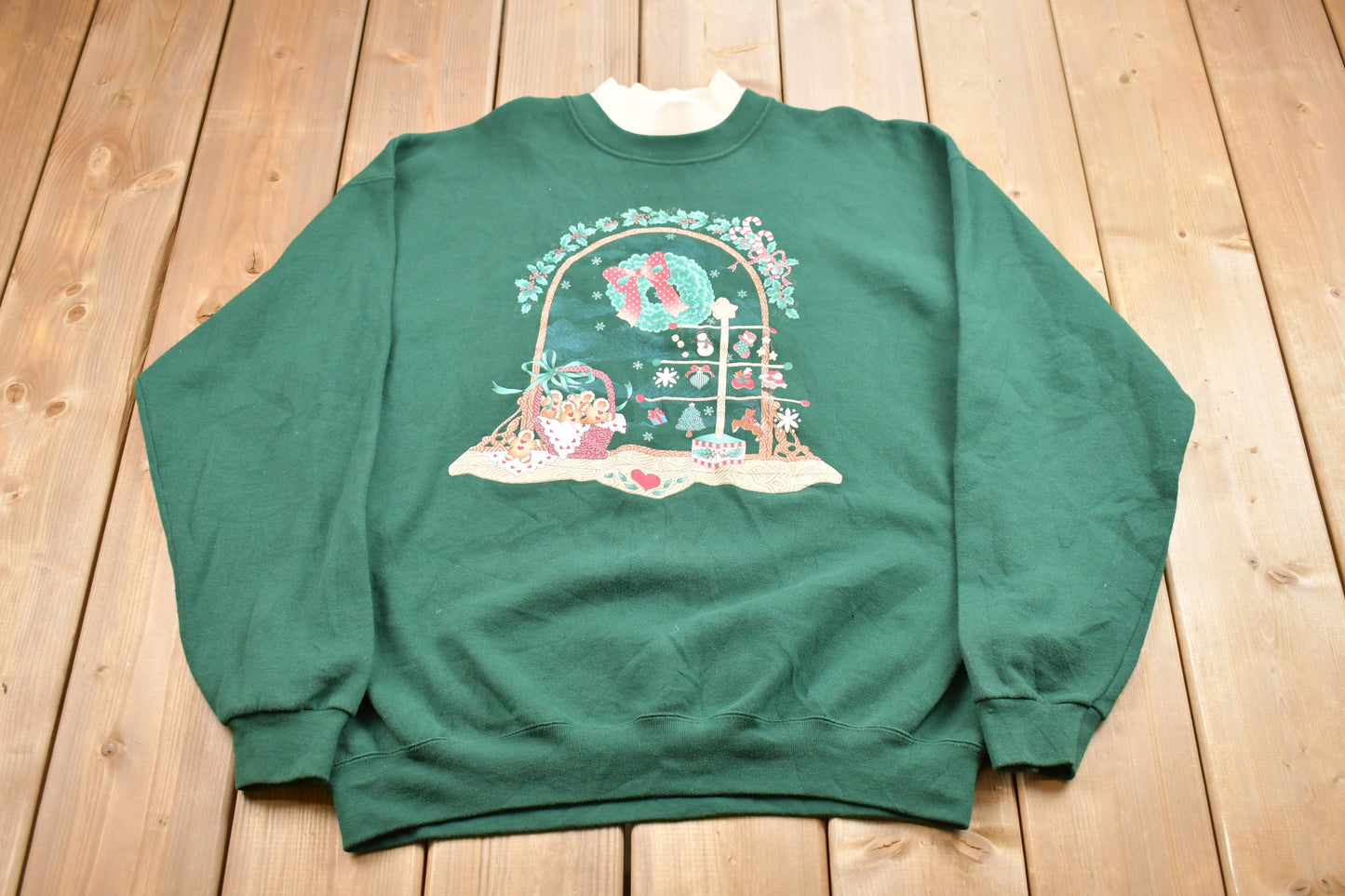 Vintage 1990s Christmas Crewneck Sweatshirt / 90s Crewneck / Souvenir / Athleisure / Streetwear / Travel And Tourism