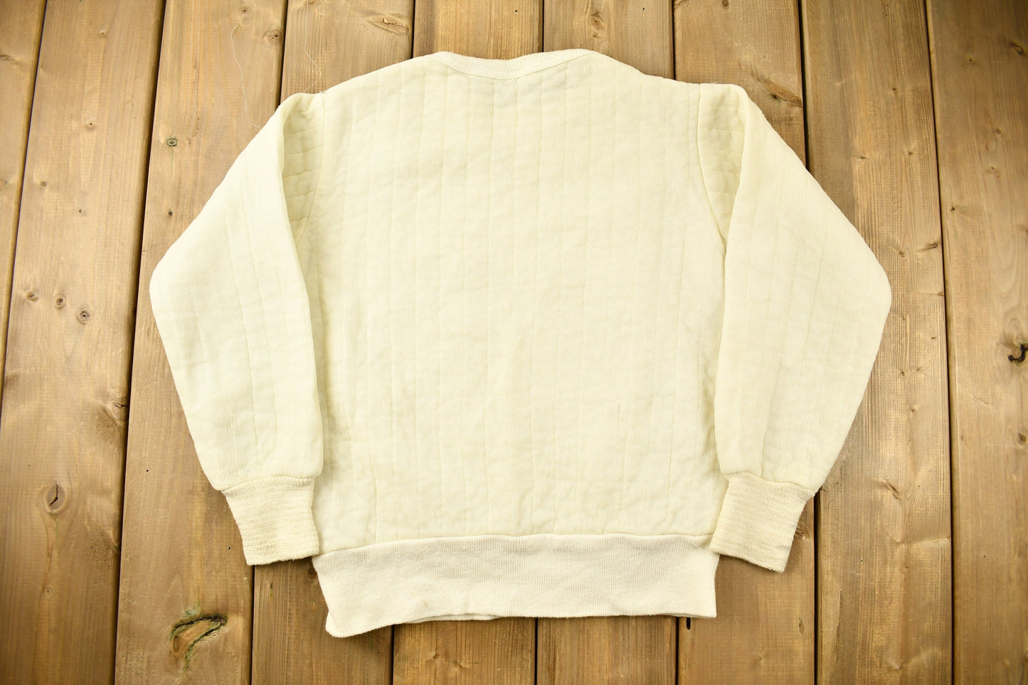 Vintage 1970s Blank Crewneck Sweatshirt / 70s Crewneck / Vintage White Blank / Athleisure / Streetwear / True Vintage