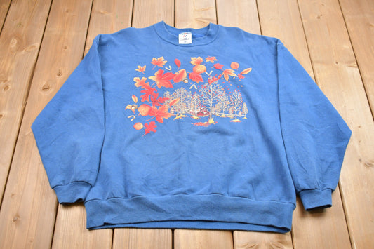 Vintage 1990s Nature Crewneck / 90s Crewneck / Nature / Animals / Vintage Jerzees Sweatshirt / American Streetwear / Pullover Sweatshirt