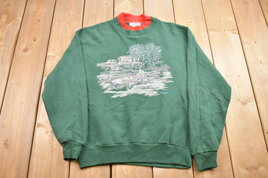 Vintage 1990s Nature Crewneck / 90s Crewneck / Made in USA / Nature / Vintage Sweatshirt / American Streetwear / Pullover Sweatshirt