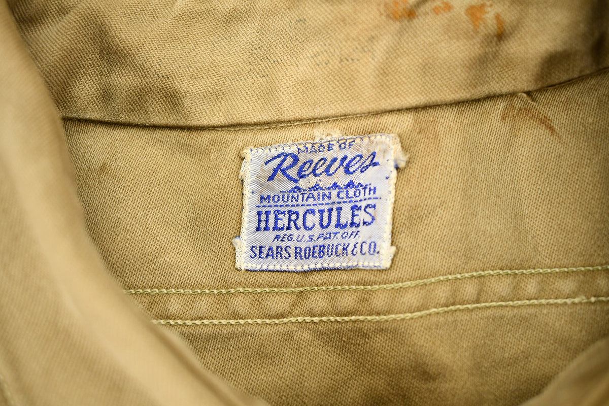 Vintage 1940s Reeves Hercules Mountain Cloth Work Jacket