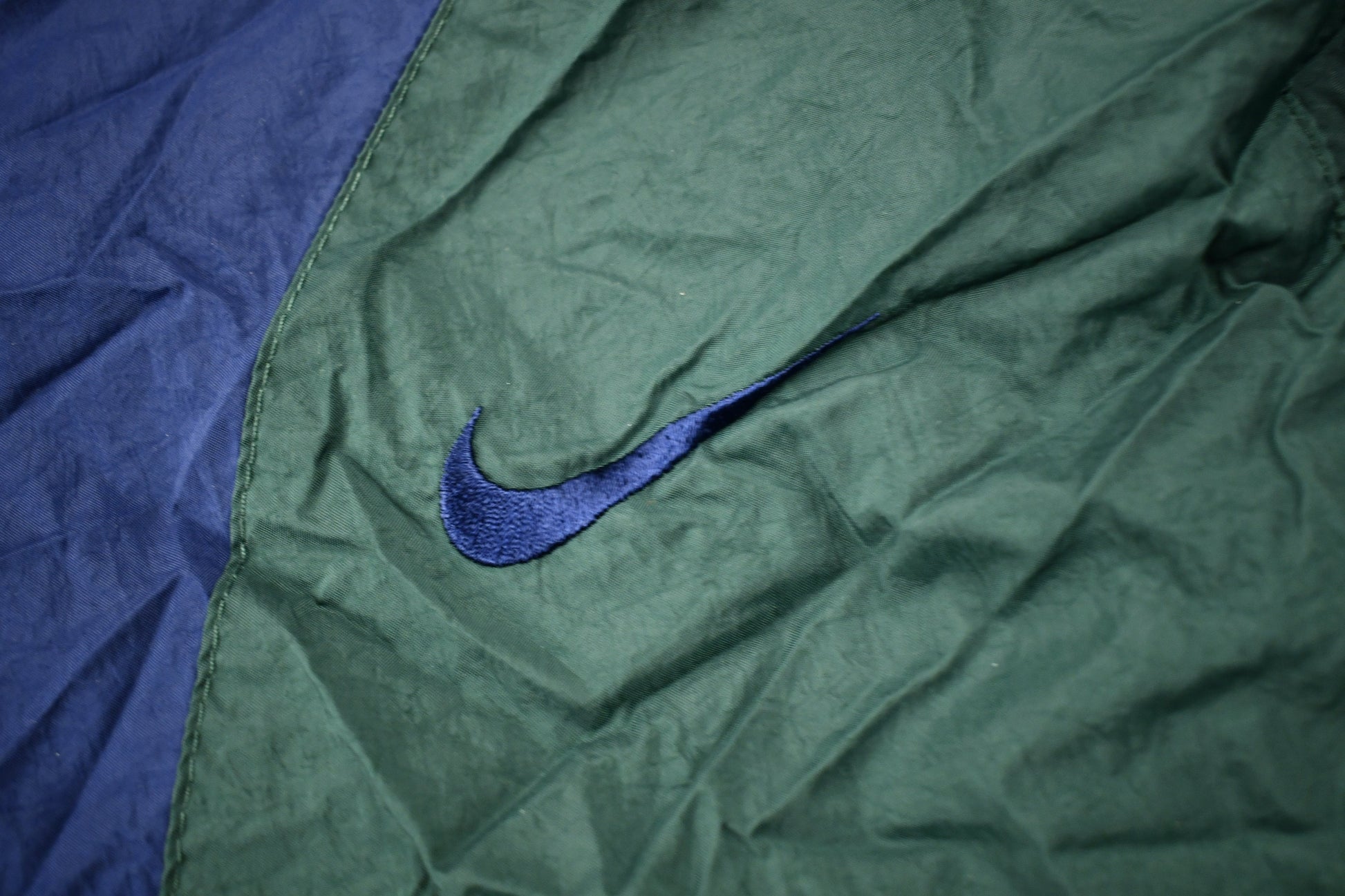 Vintage 1990s Nike Mini Swoosh Full Zip Color Block Windbreaker Jacket