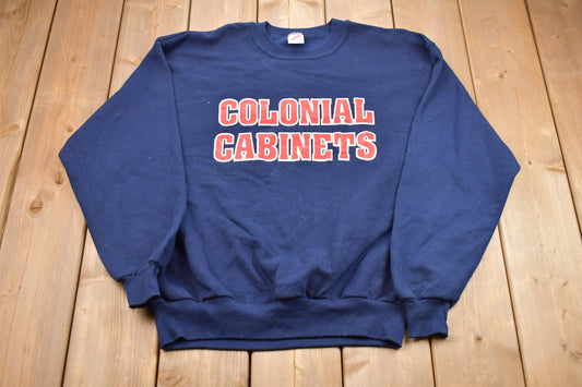 Vintage 1990s Colonial Cabinets Made In USA Crewneck Sweatshirt / 90s Crewneck / Souvenir / Athleisure / Streetwear / 90s Jerzees Sweatshirt