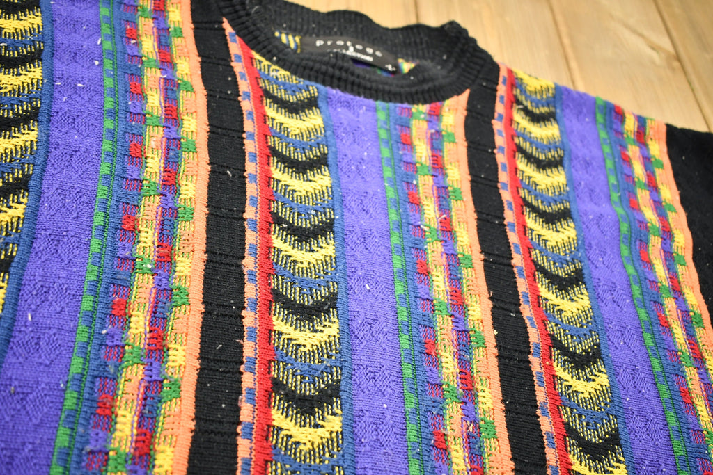 Vintage 1990s 3D Cable Knit Protégé Sweater