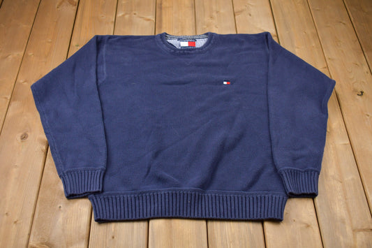 Vintage 1990s Tommy Hilfiger Embroidered Knitted Sweater