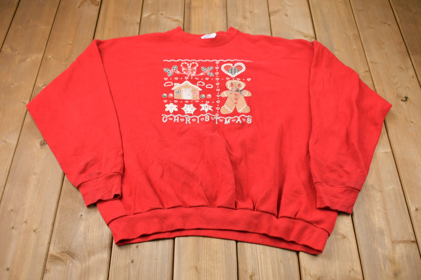 Vintage 1995 Christmas Ginger Bread Man Christmas Sweater