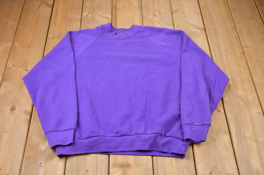 Vintage 1990s Fruit Of The Loom Raglan Crewneck Sweatshirt